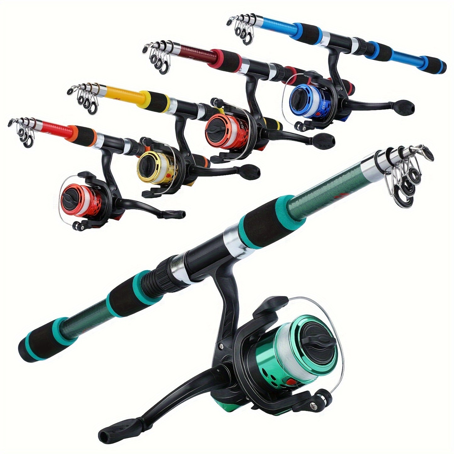 Sougayilang Fishing Rod Combo Set, 1.8m Telescopic Sea Fishing Pole With Reel, Line, Lures & Accessories For Beginners