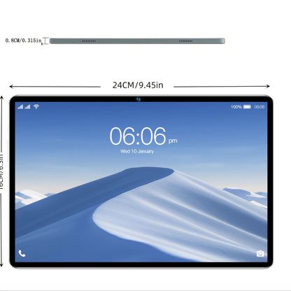 2024 New Q8pad 10.1-inch HD Smart Tablet, 8GB (4GB + 4GB Expandable) RAM + 128GB Storage Space, Dual Cameras 24MP + 32MP, Android 13 System, Supports 2 SIM Cards, TF Card (no Card Included), 5G WiFi, Essential for Office Work