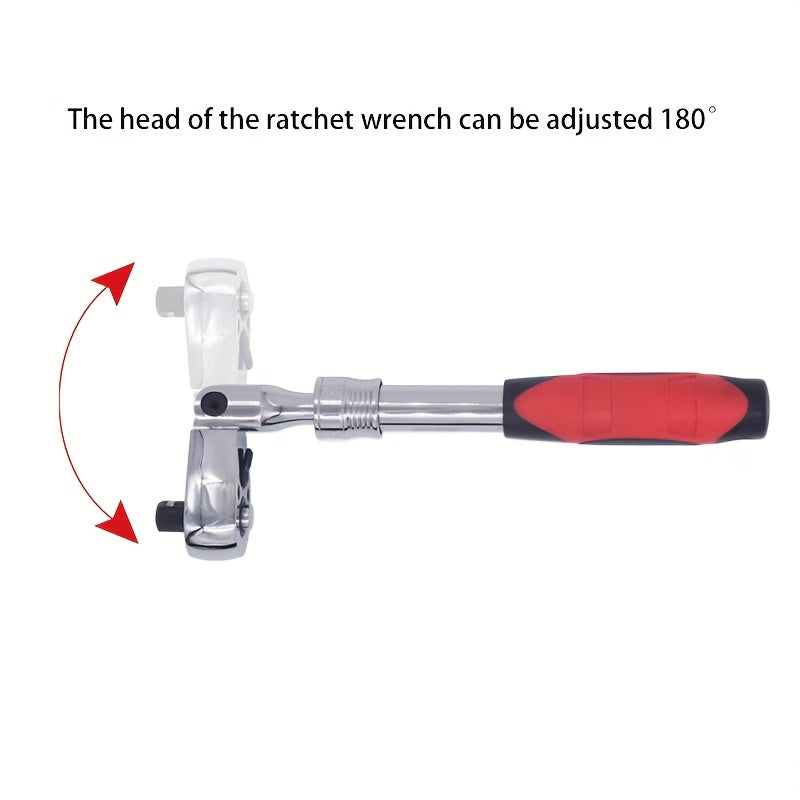 4pcs wheel hub protection hexagonal deep socket/ratchet wrench set, 1/2" drive, metric 17, 19, 21mm wheel guard six-point deep socket, 1/2" oscillating and telescopic ratchet wrench, automotive wheel hub nut tightening tool