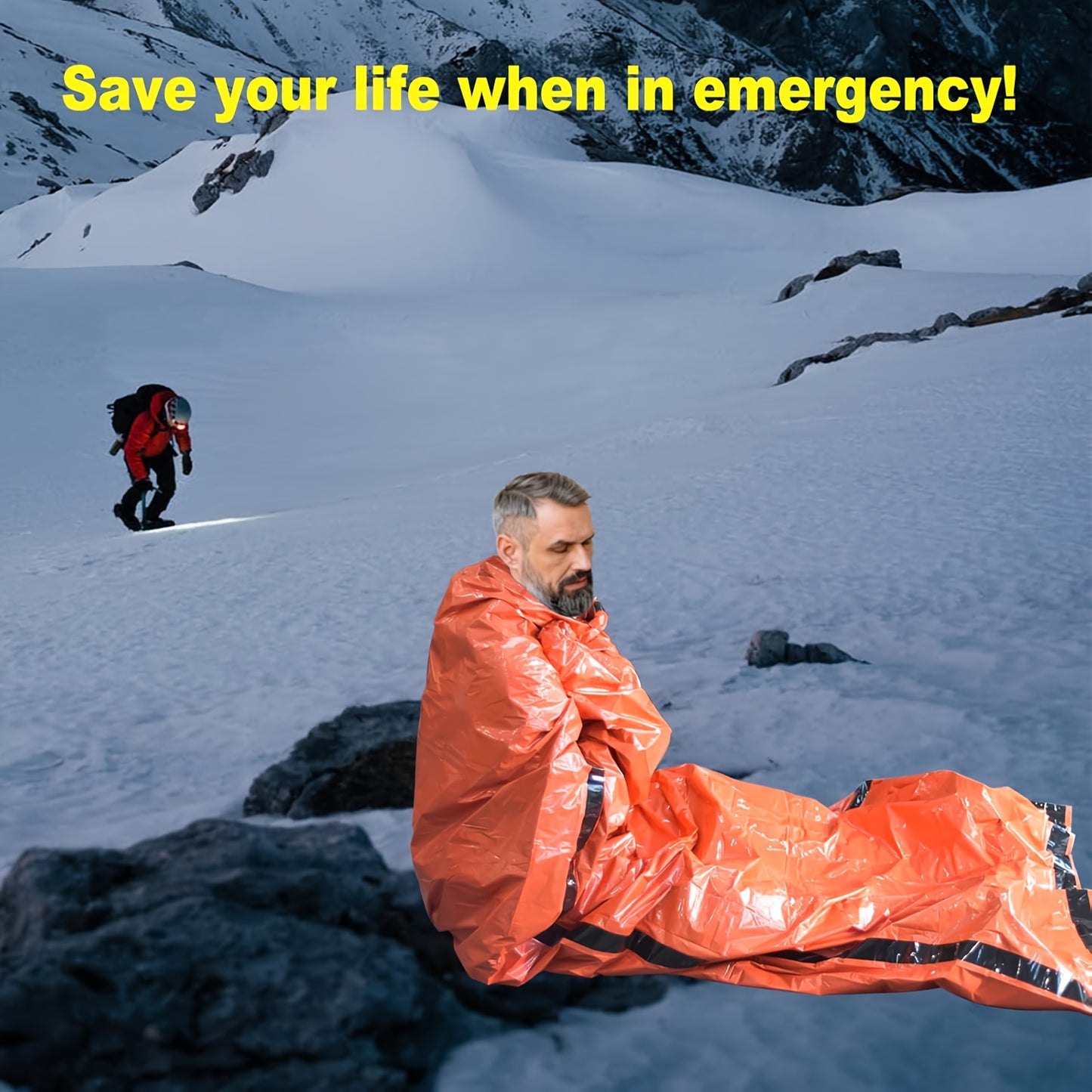 [Emergency Sleeping Bag] 1/2/4pcs Emergency Sleeping Bag | Thick Warm Survival Blanket, Reusable Lightweight Compact with Whistle for Outdoor Hiking Gear Survival Equipment Portable