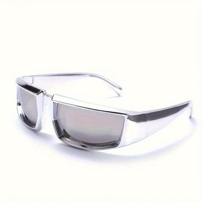 Y2k Fashion Glasses New Sports Glasses Silvery Mirror Women's Glasses
