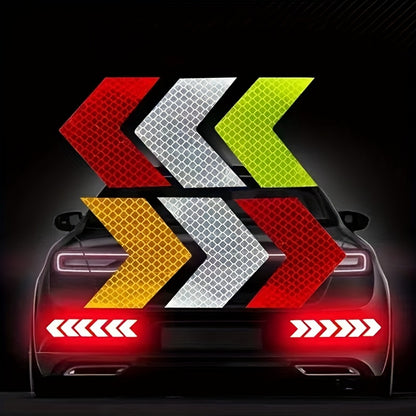 48pcs Set of Waterproof Reflective Arrow Stickers for Cars, RVs, Motorcycles, and Bicycles - Universal Nighttime Warning Decals, Car Decals, Christmas Gift, Car Decal Red Green, Car Accessorie, Reflective Sticker, Car Sticker