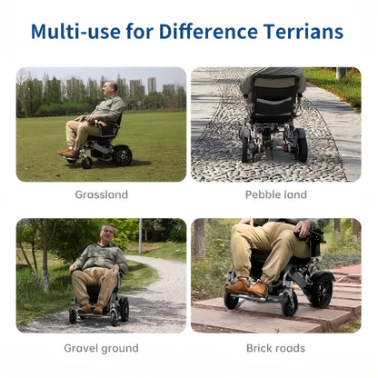 Electric Wheelchair for Seniors, 500W High Power, 30+ Miles Long Range, Foldable, 350 Lbs Capacity