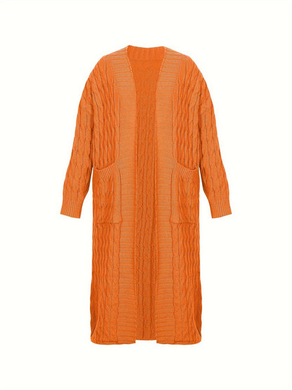 [Cardigan Sweater] Plus Size - Plus Size Cardigan Sweater A23A062