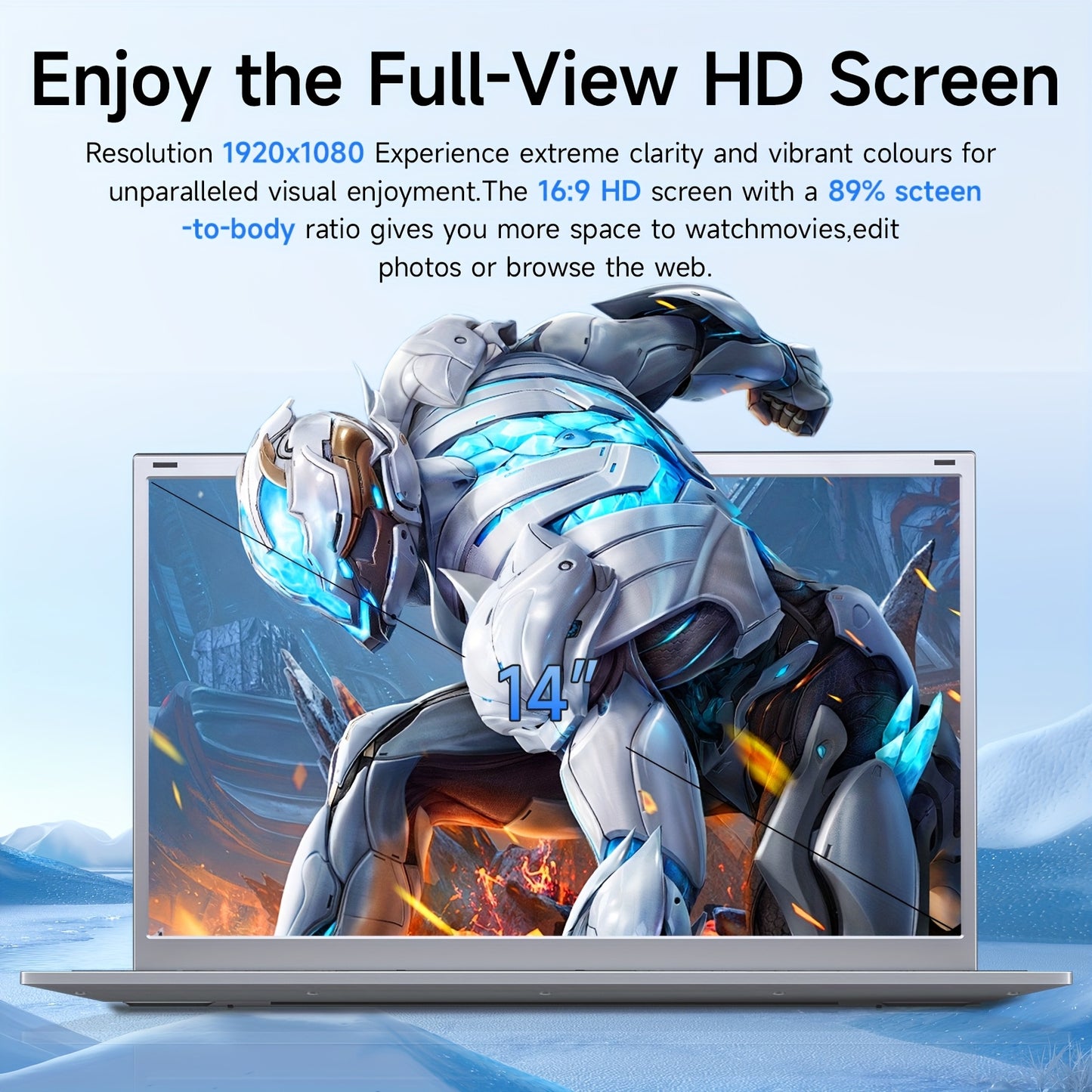 The Newly Released 14-Inch Ultra-Slim Laptop Is Perfect for Business, Gaming, And Office Use, Making It Portable And Lightweight. It Features an Intel Pentium J3710 Processor (Up to 2.64Ghz), 8GB of RAM