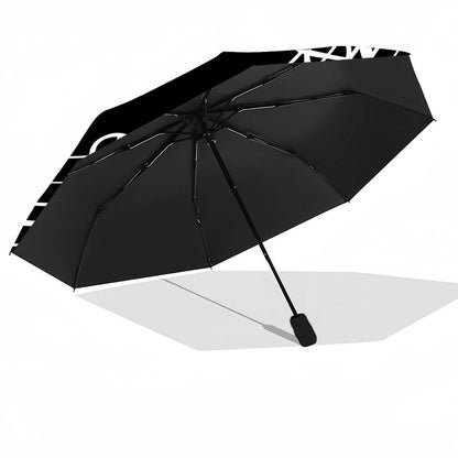 Automatic One-Button Open/Close Umbrella with Music Note Design - Compact Travel Umbrella, Windproof 8-Rib Shaft, Portable Folding Umbrella for Men & Women, Ideal for Commuting, Concerts, Everyday Use - Music Lover Gift, Outd