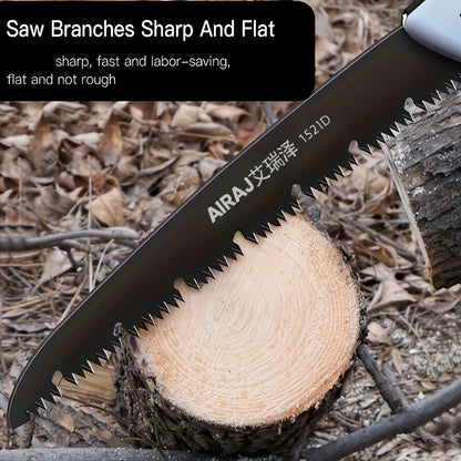 [1pc AIRAJ Steel Folding Saw] AIRAJ 1pc Industrial Grade Steel Folding Saw | Manual Cutting Tool with Anti-Slip Durable Handle, Three Specifications Available for Outdoor Use, Without Battery
