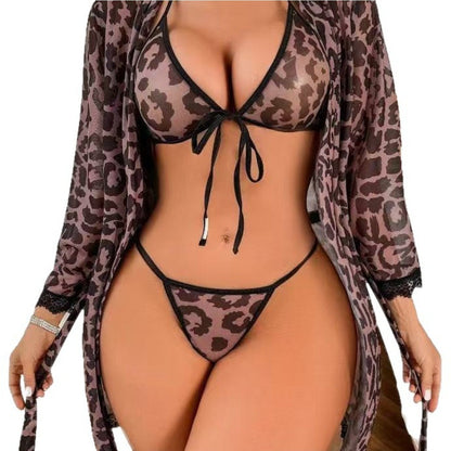 Women's Leopard Print Bikini Suit, Sexy Underwear Swimsuit with Adjustable Shoulder Strap, Seductive Swimsuit for Beach, Swimming Pool and Date Night, Close-fitting Clothing.