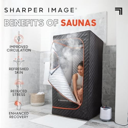 Sharper Image Steamer Sauna Massage Job-Heavy 1018244 - Black