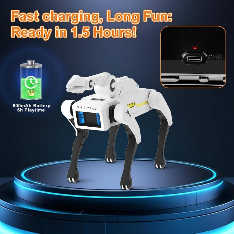 Interactive Robot Dog with Claw - STEM Control Suitable for Age 6+, 30+ Actions, Voice Command with Siri, Durable -Free Design for 6+ Years - Educational Robot Pet