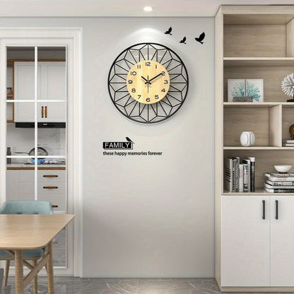 Large 20x20 Inch Modern Minimalist Wall Clock - Silent Non-Ticking Quartz Movement, Battery Operated (AA Not Included) - Farmhouse, Living Room, Bedroom, Office Decor - Easy-to-Read Numerals - Ideal Housewarming or Wedding Gi