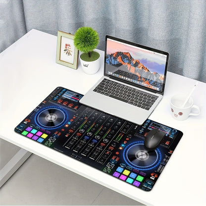 High Definition Print Esports Music DJ Controller Mouse Pad Oversized Rubber Anti-Slip Keyboard Pad Locked Edge Office Computer Laptop Game And Learning Accessories