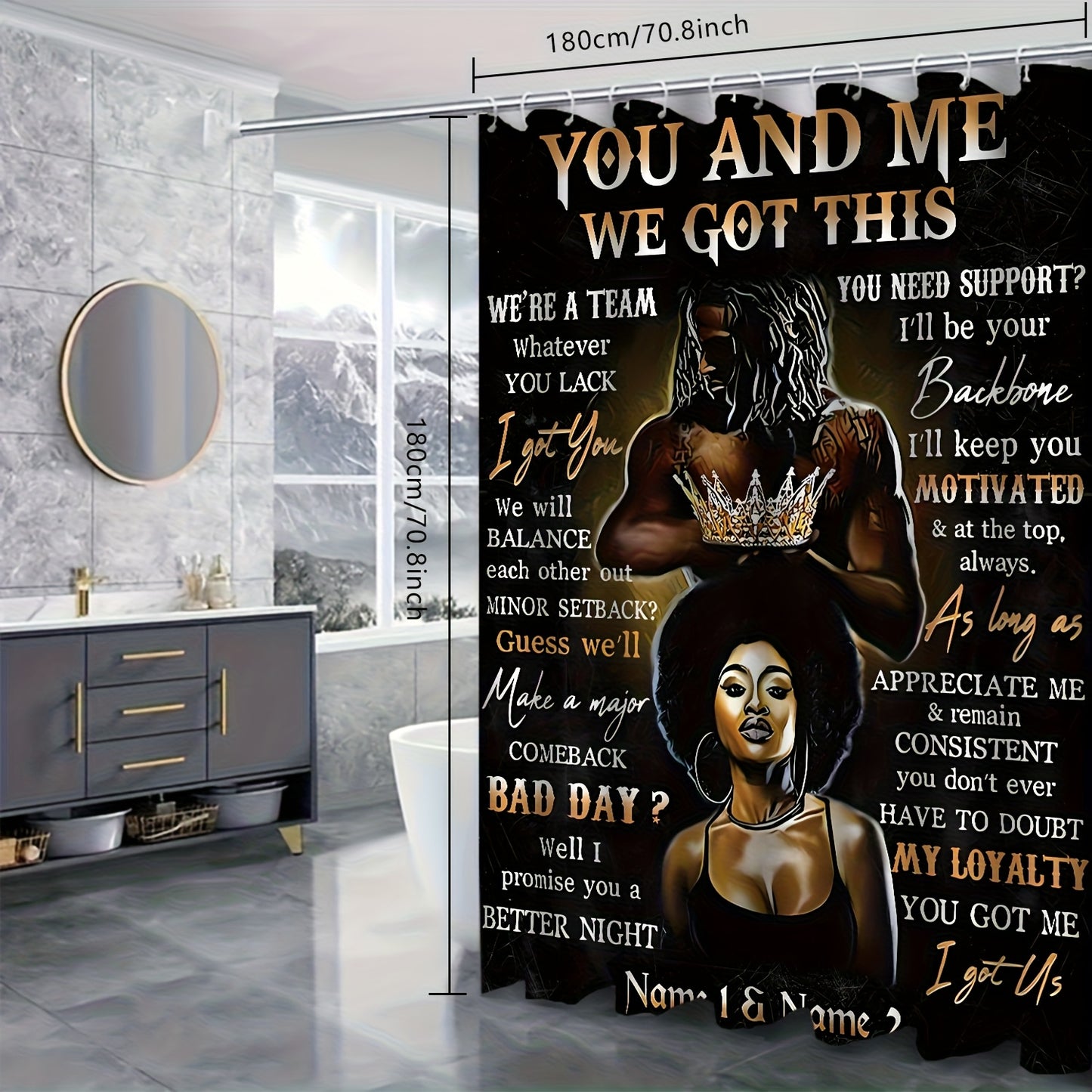 4pcs Shower Curtain Bathroom Sets, Fashion Shower Curtain Sets with Rug, Abstract Modern Shower Curtain Set, with 12 Hook, Bath Mat, U-shaped Bath Mat And Toilet Seat Cover, Bathroom Home Decor And Accessories