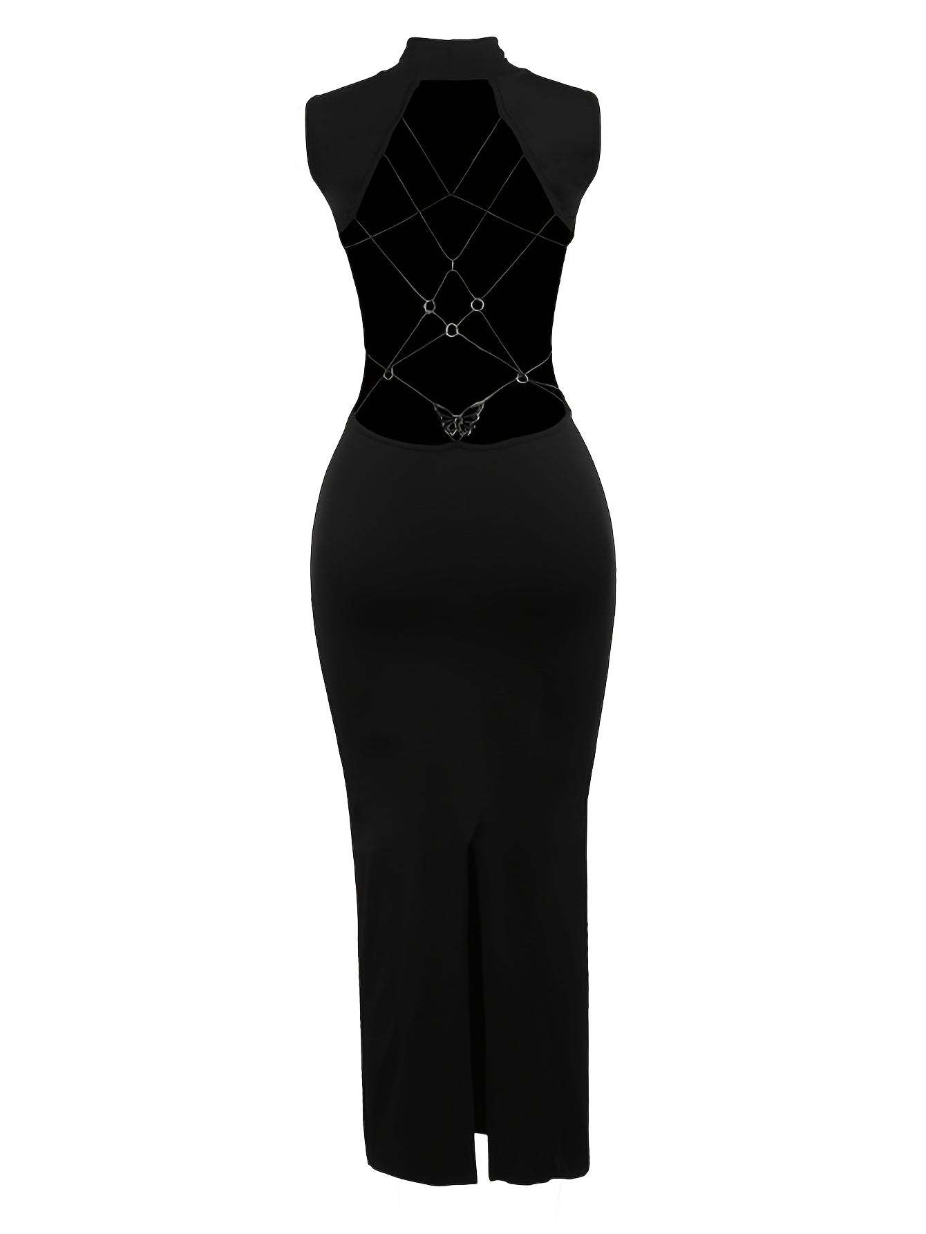 1pc Women's Sexy Off-Shoulder Backless Bow One-Piece Dress - Merger Slit Hem Long Evening Gown Suitable for Party Wedding Prom Dance Performance Dress
