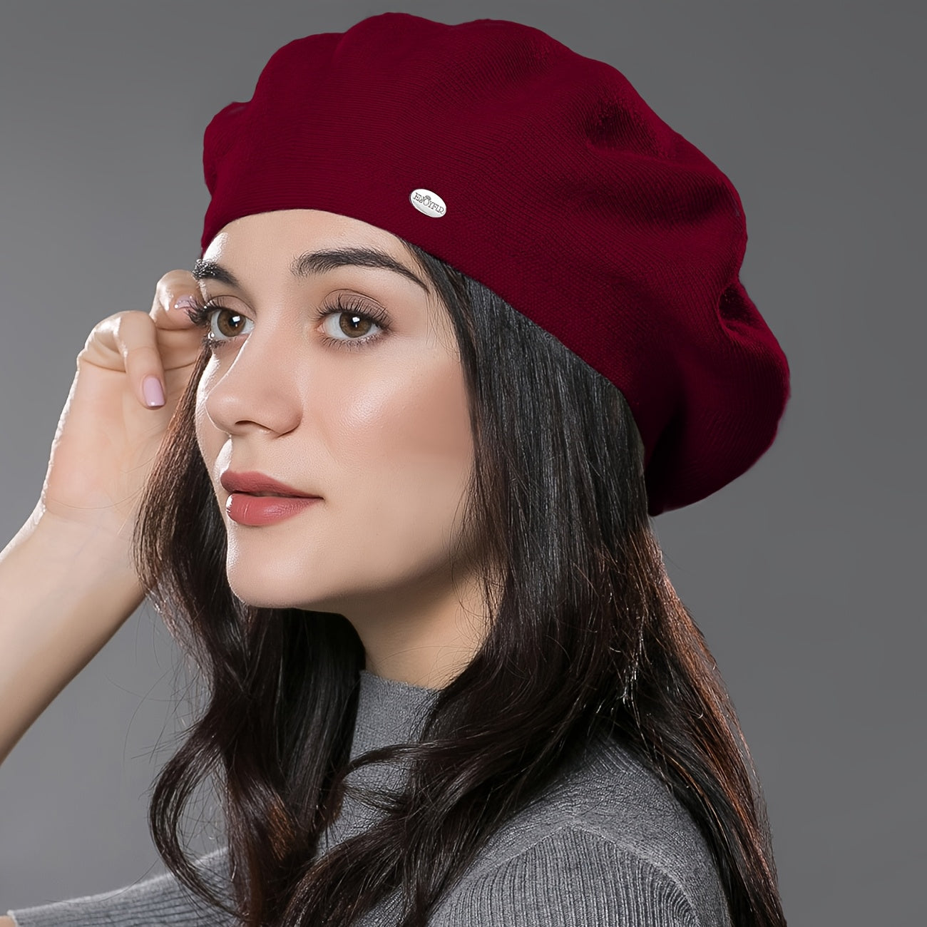 Women'S Winter Warm Fleece Beret Hat - Soft Warm Beanie with Elastic Band, Lightweight & Cozy for Christmas, Everyday & Formal Events - Machine Washable