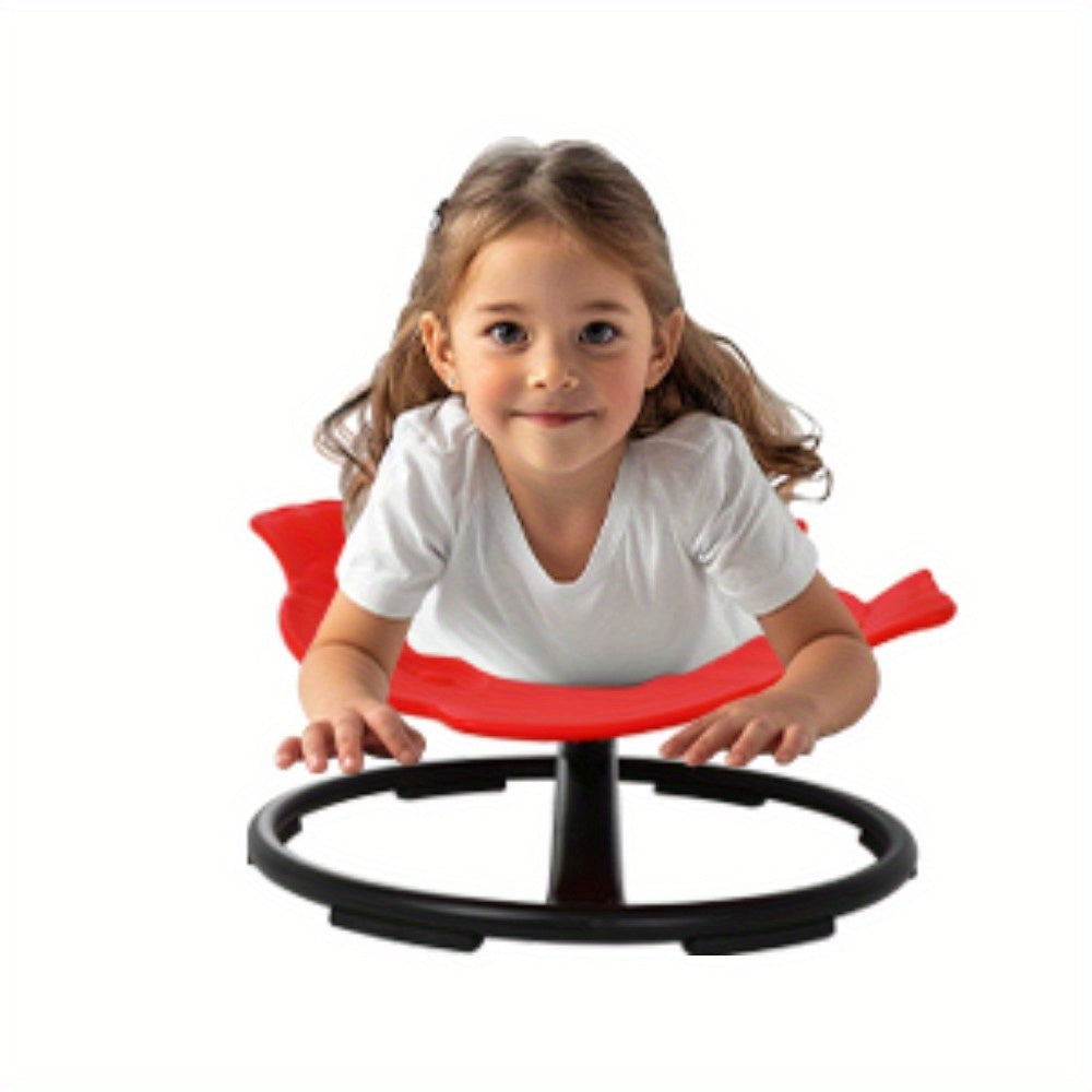 GCCSJ Spinning Chair for Kids Sensory, Kids Swivel Chair, Kids Sensory Swivel Chair, Sit and Spin for Autistic Child, Red Non-Slip Metal Base Spin Sensory Chair, Improving Child'S Brain Development