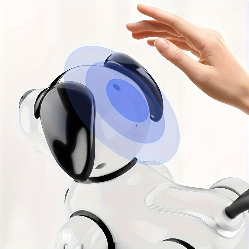1pc Interactive RC Robot Dog Toy with Remote Control, Programmable Stunt Robot Dog, Infrared Sensor, USB-Rechargeable, LED Eyes & Sound, for Indoor/Outdoor Play, Birthday Party, Home Decoration - Ideal Gift for Adults & Famil