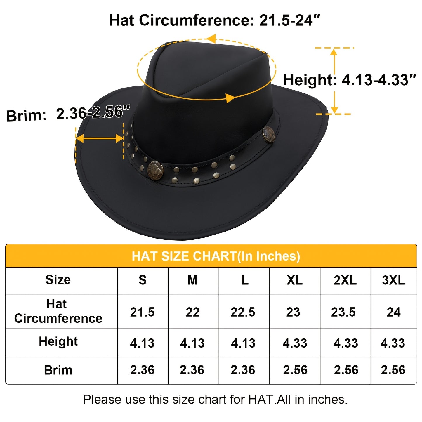 Cowhide Leather Cowboy Western Hat | Genuine Leather Steampunk Deadman Top Hat for Men and Women, Vintage Style for Halloween.