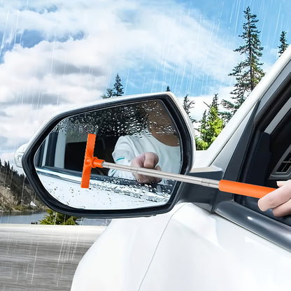 1pc Extendable Car Window Cleaner Sponge & Brush - Portable Manual Water Scraper for Rearview Mirrors, Non-Electric Ergonomic Design with Ergonomic Handle, Durable Bristles for Quick Cleaning, Car Cleaning Accessories