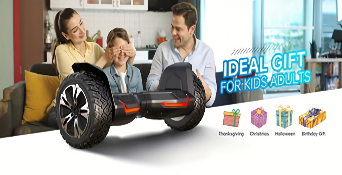 Warrior 8.5" All-Terrain Off-Road Electric Balance Scooter with LED Lights & Music Speakers | Perfect Gift for Teens, Families & Friends | Experience Thrilling Outdoor Adventures!, Electric Scooter for Women, Scooter for Men,