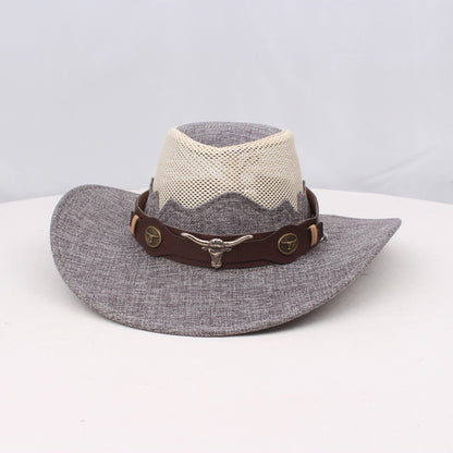 1pc Western Cowboy Hat - Lightweight Wide Brim Sun Protection, /BrownRed, for Western, Festival, Everyday, Themed Parties - Unisex Cowboy Hat for Men & Women - Ideal Western Costume Accessory Gift, Festival Gear