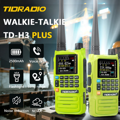 TIDRADIO H3 PLUS | Ham Radio Multi-Band Two-Way Radios with AM/ FM & Wireless Headset Compatibility | 5000km Long Range Walkie Talkies for Camping & Emergency, Emergency Communication, Outdoor Communication, Handheld Transcei