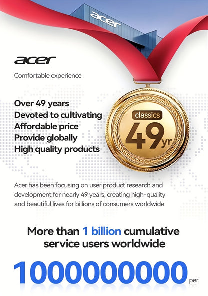 Acer OHR548 Wireless Headphones with 52dB Deep Sea Noise Reduction, In-Ear Design, Wireless 5, 4, Heavy Bass, No Sound Leakage, SSVP Extreme Digital Enhancement, Type-C Charging Case, Ultra-Long Standby, Touch Control, for Sm
