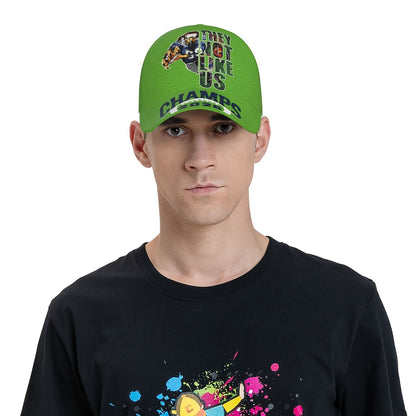Rugby-Themed Baseball Cap with Full-Print Eagle & 2026 Champs Slogan - Structured Breathable Curved-Brim Hat, Snapback Closure, Lightweight Suitable for, Casual Wear, Rugby Fan Gear