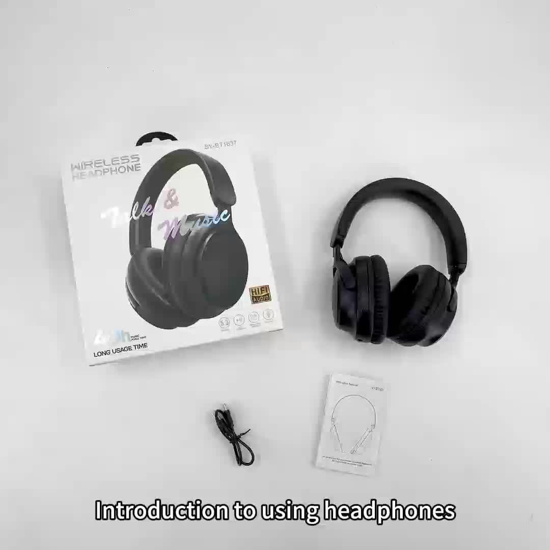 [Over-Ear Wireless Headphones] Over-Ear Wireless Headphones with 40H Playtime, Foldable Design & Built-In Mic - Wireless, USB-C Charging, Comfortable Padded Ear Cups, Lightweight Durable Build, Compatible with PC/Tablet for T