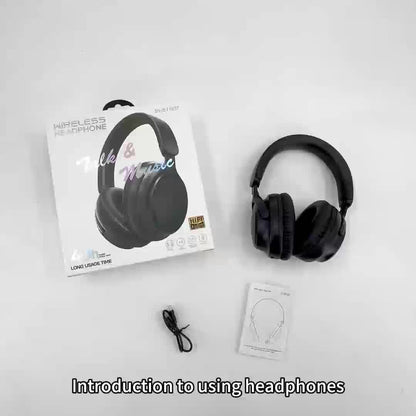 [Over-Ear Wireless Headphones] Over-Ear Wireless Headphones with 40H Playtime, Foldable Design & Built-In Mic - Wireless, USB-C Charging, Comfortable Padded Ear Cups, Lightweight Durable Build, Compatible with PC/Tablet for T