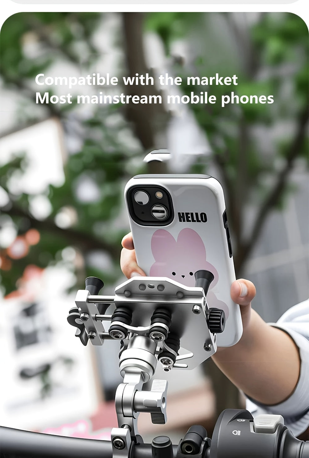 [Riding Phone Bracket] Outdoor Riding Bracket, Motorcycle Mobile Phone Navigation Bracket, Can Rotate 360°, Shock Absorption And Anti Shake, Electric Bicycle Takeaway Bracket, Car Delivery Knight Special Fixed Bracket, Multi