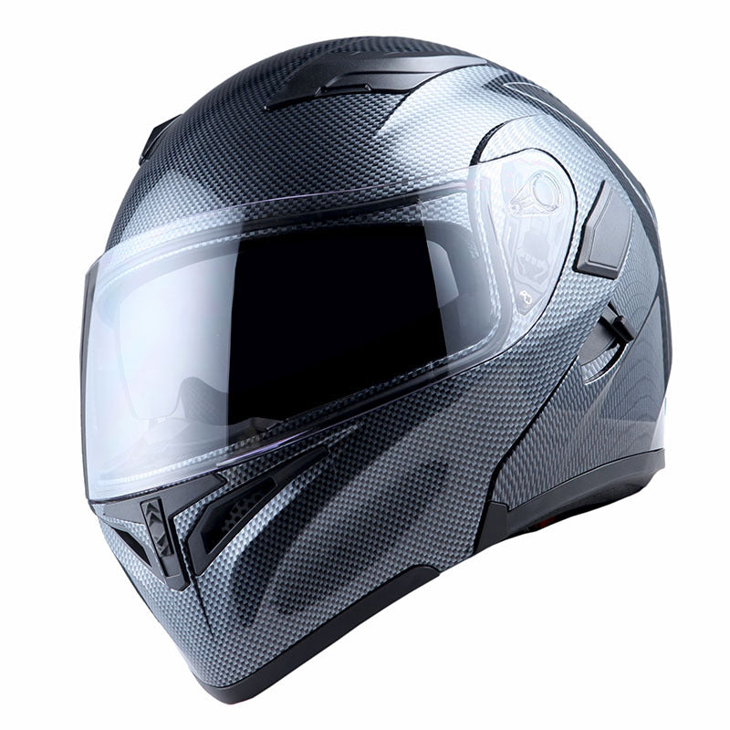 MOTORCYCLE MODULAR FULL FACE HELMET FLIP UP DUAL VISOR HELMET