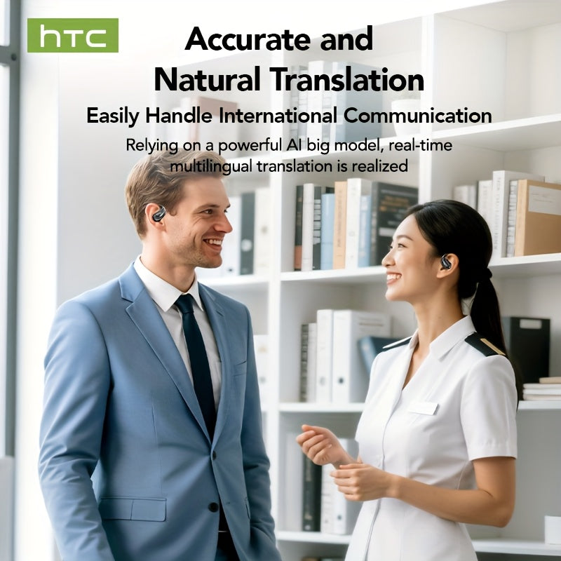 [HTC NE22 | Open AI] HTC NE22 Open AI Translation OWS Headphones | 135 Languages | Face-to-Face Dual Voice | HIFI High-Quality Sound | Built-in Mic | Global Travel & Negotiation