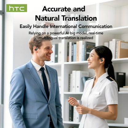 [HTC NE22 | Open AI] HTC NE22 Open AI Translation OWS Headphones | 135 Languages | Face-to-Face Dual Voice | HIFI High-Quality Sound | Built-in Mic | Global Travel & Negotiation