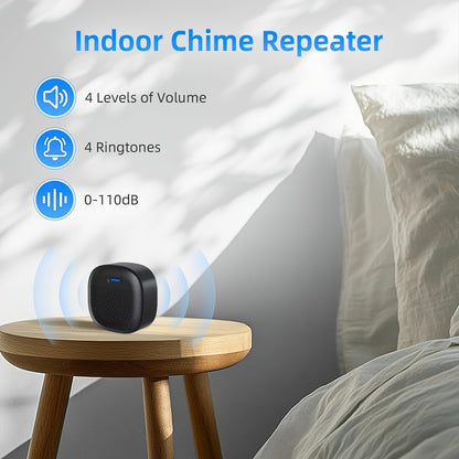 XTU Doorbell Camera Wireless No Subscription, 2K Video Doorbell With Chime, Front Door Camera, 2-way Audio, Instant Alert, Human Detection, 2.4G WiFi, Night Vision, Battery Powered, Apartment/Indoor/Outdoor Security