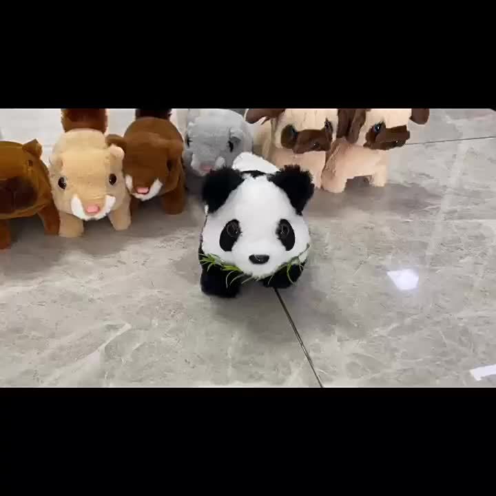 TTwo-piece Set Featuring An Interactive Electric Puppy And Adorable Panda - My Intelligent Lifelike Electric Puppy And Panda, Just Like Real Dogs And Pandas, Interactive Plush Robotic Dog And Bear Suitable for Adults, Walking