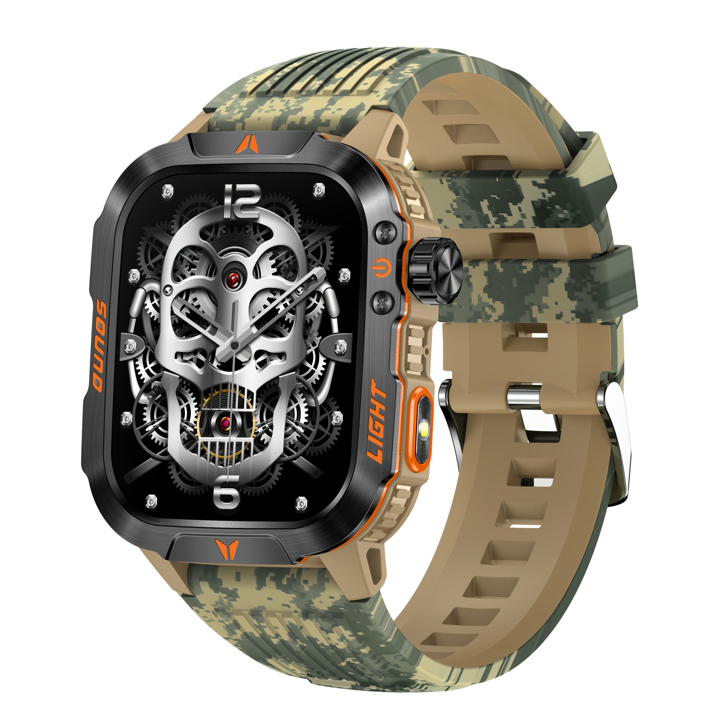 QTLJJBY Outdoor Sports Smartwatch with One-Touch Call Answering/Dialing, Message Notifications, Multiple Sports Modes, Activity Tracker (Calorie, Pedometer), Flashlight, 600mAh Battery, IP68 Waterproof, Couple's Watch, Perfec