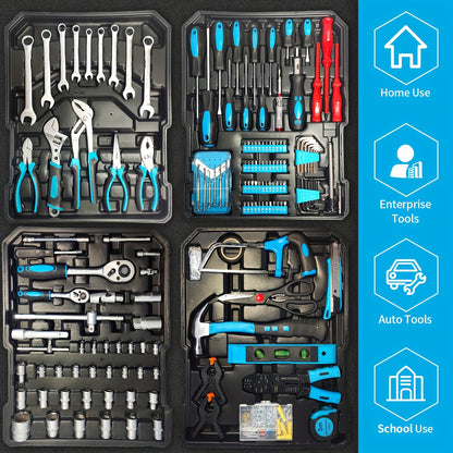 799pcs Men's Tool Set with Rolling Box, Complete Household Tool Kit in Aluminum Trolley Case, Ideal Father's Day Gift, Tool Box, Tool Set, valentines day gift