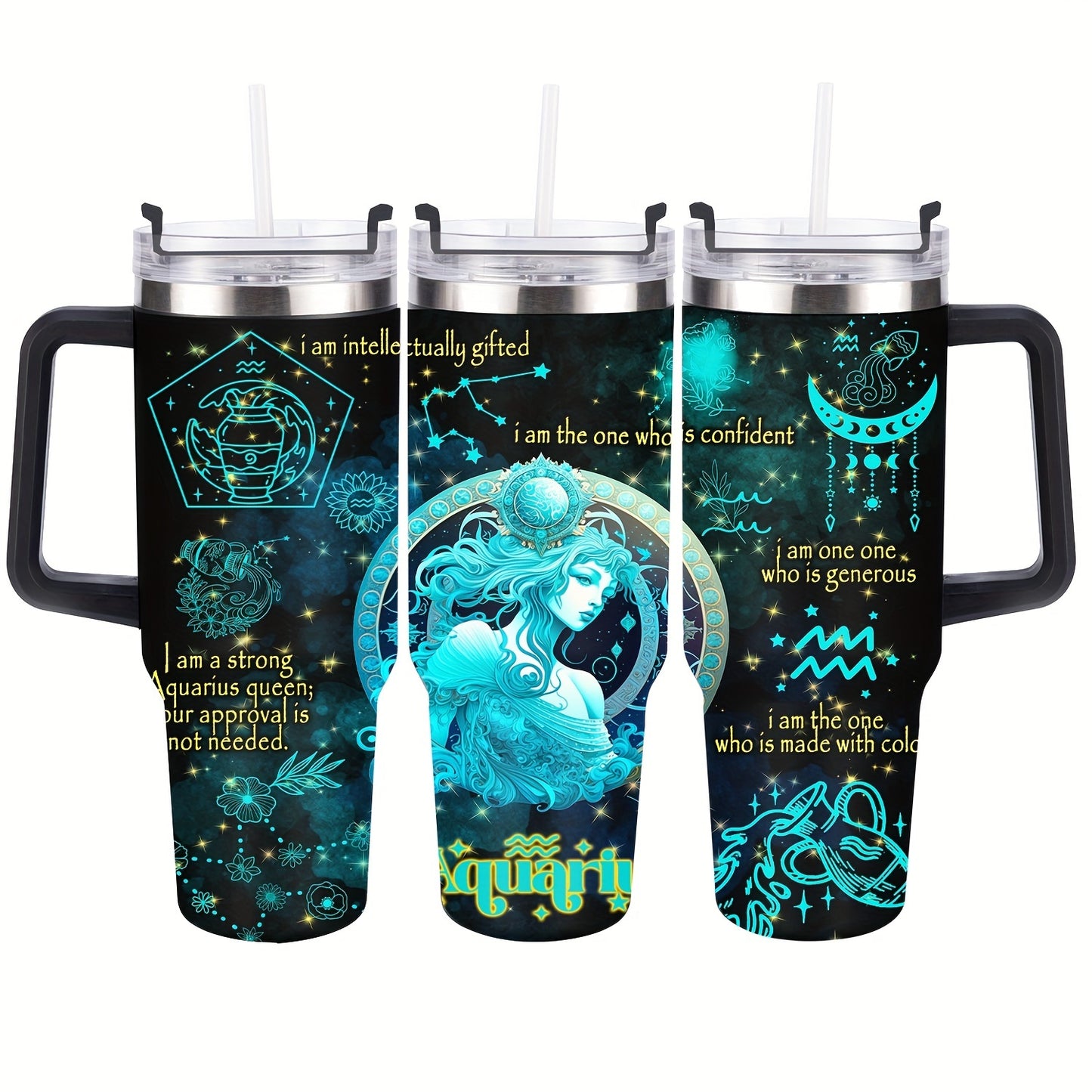 40oz Constellation-Themed Stainless Steel Tumbler with Lid - Double Wall Insulated, Break-Resistant Water Bottle for All Seasons - Perfect for Outdoor Adventures & Holiday Gifts, Vacuum Insulated, Summer Winter Drinkware, Bes