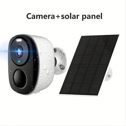 8PCS Solar Powered 2K 3MP Wireless Outdoor Security Camera System - AI Motion Detection, Two-Way Voice Call, Color & Infrared Night Vision,, Battery Powered With USB Dual Use, Lithium Battery