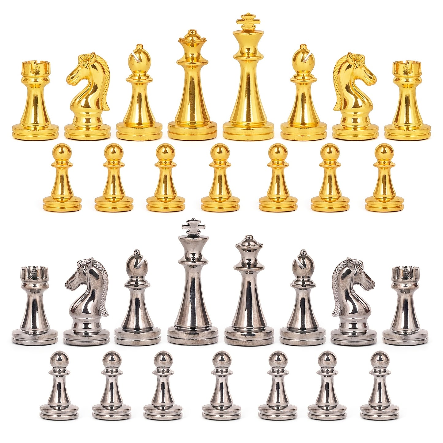 Luxury Marbling Chess Set with Marble Board & Zinc Alloy Metal Pieces - Elegant Marbled Design with Golden & Pattern, Extra Queens Included - Durable Travel-Friendly Chessboard for Adults, Beginners & Professionals - Ideal Gi