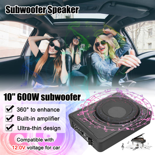 Car Audio Upgrade Kit: 4-Channel Amplifier + 10-Inch Subwoofer, 5800W Channel Amp + 600W Pure Bass, Ultra-Slim Aluminum Alloy Design for Cars/Trucks/RVs car accessories