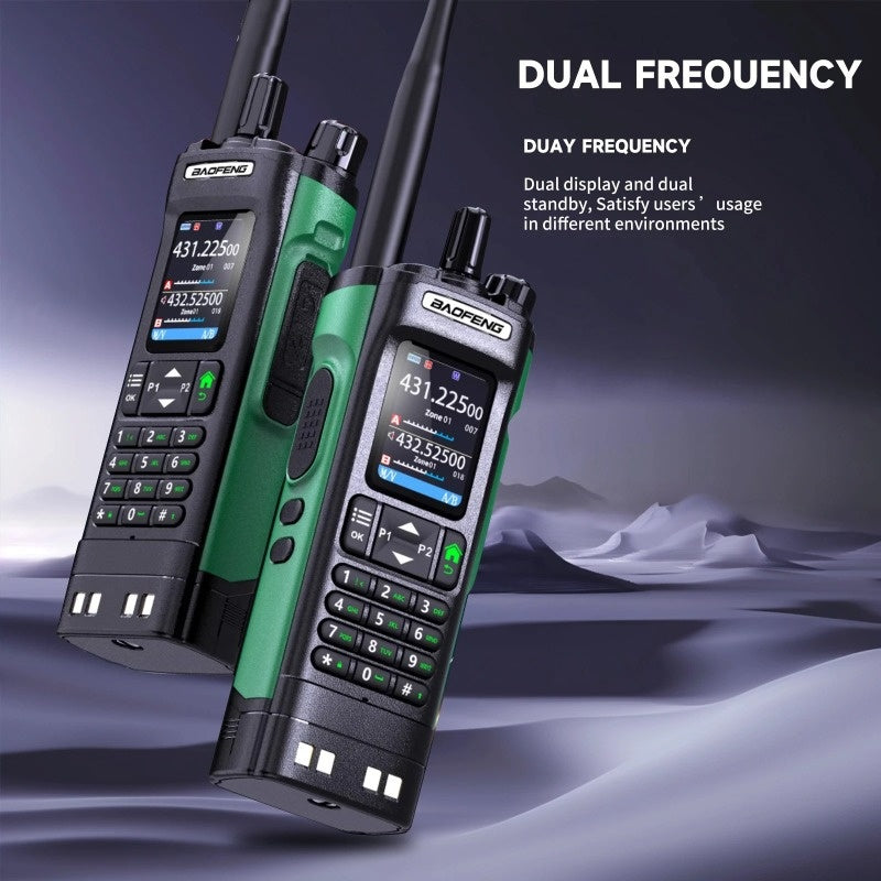 Baofeng UV-32 10W GPS Two-Way Radio, U/ V Cross-Band Repeater, NOAA Weather Alert, Long Range UHF Handheld Walkie-Talkie Suitable for Hobbyists, Outdoor Activities, Camping, Hiking, Emergency Communication Equipment, Camping