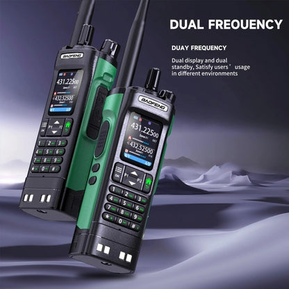 Baofeng UV-32 10W GPS Two-Way Radio, U/ V Cross-Band Repeater, NOAA Weather Alert, Long Range UHF Handheld Walkie-Talkie Suitable for Hobbyists, Outdoor Activities, Camping, Hiking, Emergency Communication Equipment, Camping