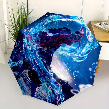 Hunting Anime s Design automatic folding automatic umbrella durable design portable travel umbrella perfect for holiday gifts decorative fashion umbrella, Umbrella, Small Automatic Umbrella for Women, Japanese Umbrellas for W