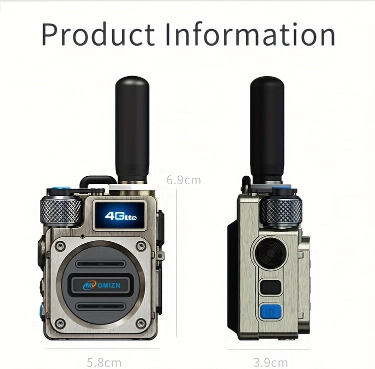Omi Smart M6 Card Slot Global Intercom, Unlimited Distance 5000km Call Range, Metal Body, Shockproof and Drop-Resistant, HD Blue Screen, 5-Day Long Standby, 8K Intelligent Noise-Cancelling Speaker, Mini Design, Offroad Commun