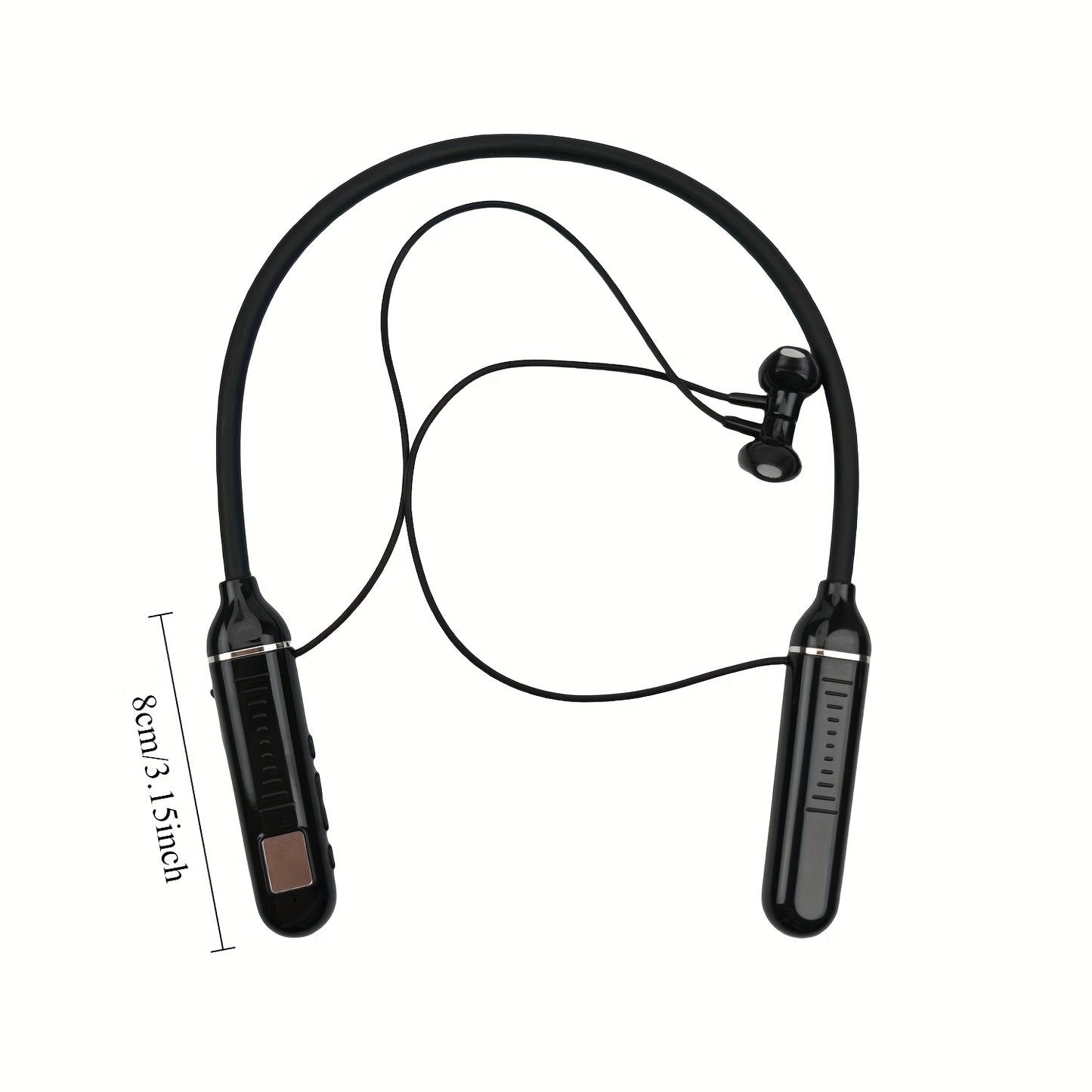 Long Lasting Battery Earbuds All-Day Audio Playback, 5.3 Wireless Neckband Headphones with Digital Charge Display, C Charge, Magnetic Suction Earphones for Sports, Running, Music, Workout, Headset In Ear with Mic Noise Cancel