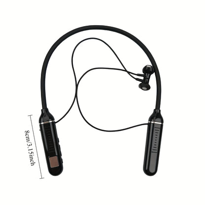 Long Lasting Battery Earbuds All-Day Audio Playback, 5.3 Wireless Neckband Headphones with Digital Charge Display, C Charge, Magnetic Suction Earphones for Sports, Running, Music, Workout, Headset In Ear with Mic Noise Cancel