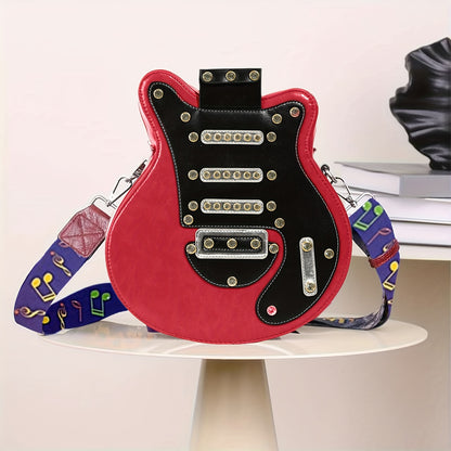 Guitar-Shaped Multifunctional Crossbody Bag - Unique Musical Instrument Style Shoulder Bag for Music Lovers, Trendy Daily Purse