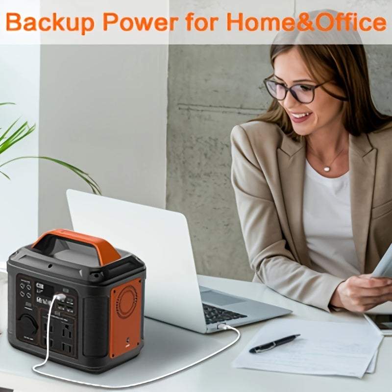 SBAOH 300W Portable Power Station 296Wh 80000mAh Solar Powered Generator With 100W PD Fast Charging, 13 Outlets, Digital Display, Lithium-ion Battery For Home Backup, RV Camping, And Emergency Power - (60W Solar Panel Is Opti